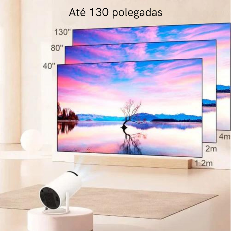 Projetor Cinemax 4K HD - Até 130 polegadas